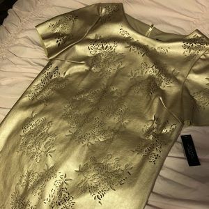 Tahari leather dress